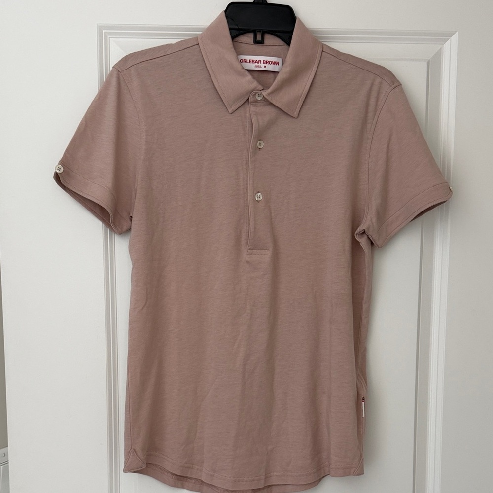 Orlebar Brown Men's Polo Shirt - Seashell Pink Size M
